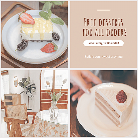 Literary Style Dessert Promotion Ecommerce Product Image