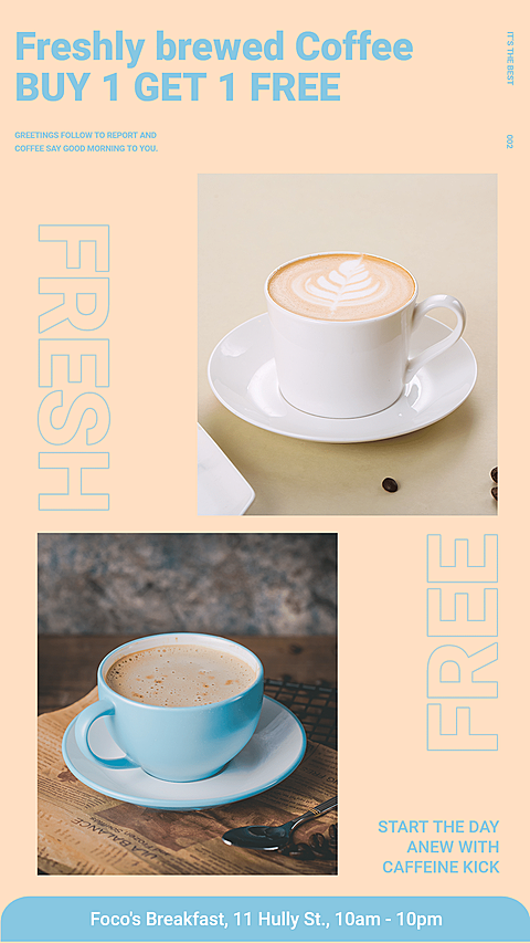 Coffee Promotions Fashion Simple Style Poster Ecommerce Story