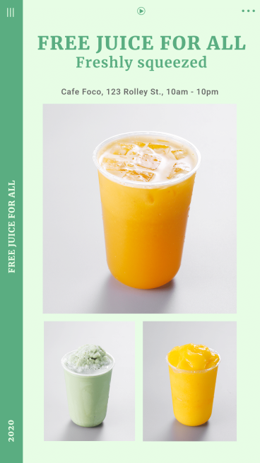 Free Juice Promotion Template Fashion Simple Style Poster Ecommerce Product预览效果