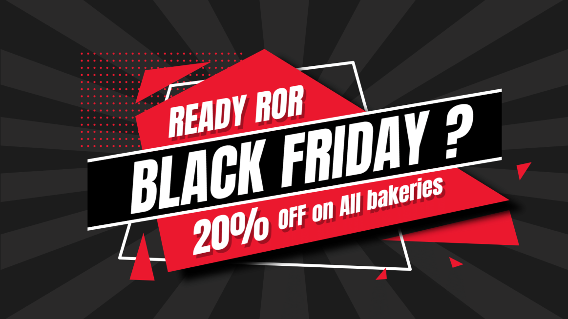 Black Friday Bakeries Sale Ecommerce Banner预览效果