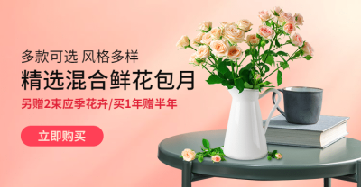 简约鲜花海报banner