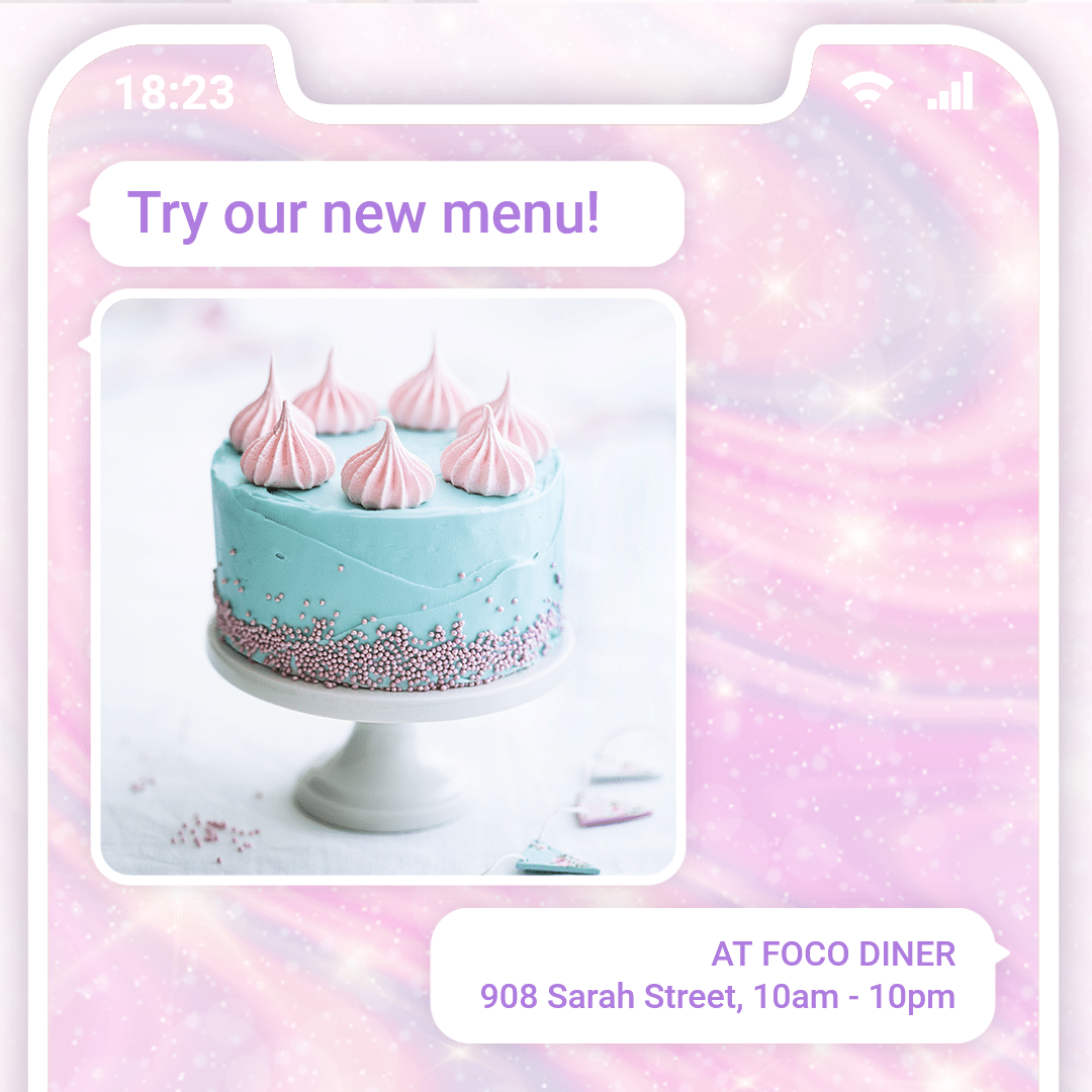 Mobile Interface Simulation Cute Style Dessert New Menu Ecommerce Product Image