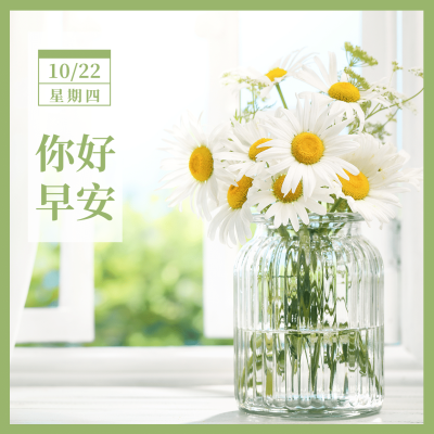方形日签早安实景静物清新淡雅