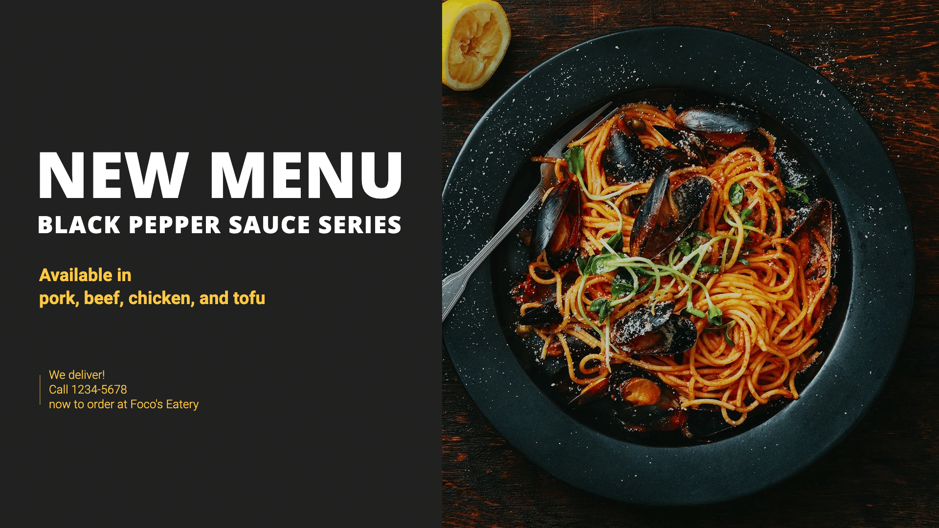 Simple Delicacy New Menu Display Promo Facebook Cover