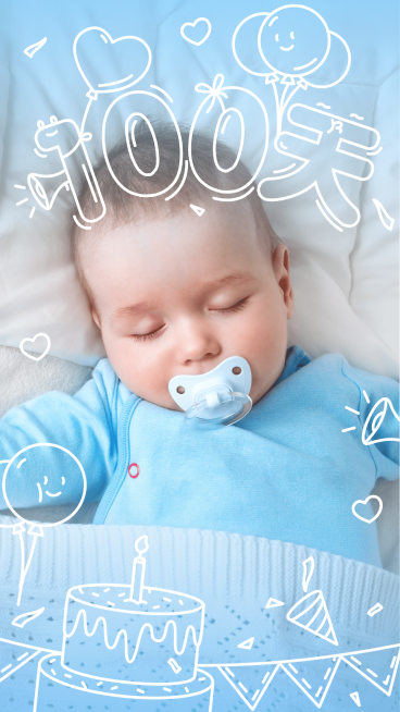 宝妈晒娃照片涂鸦纪念日童趣可爱预览效果