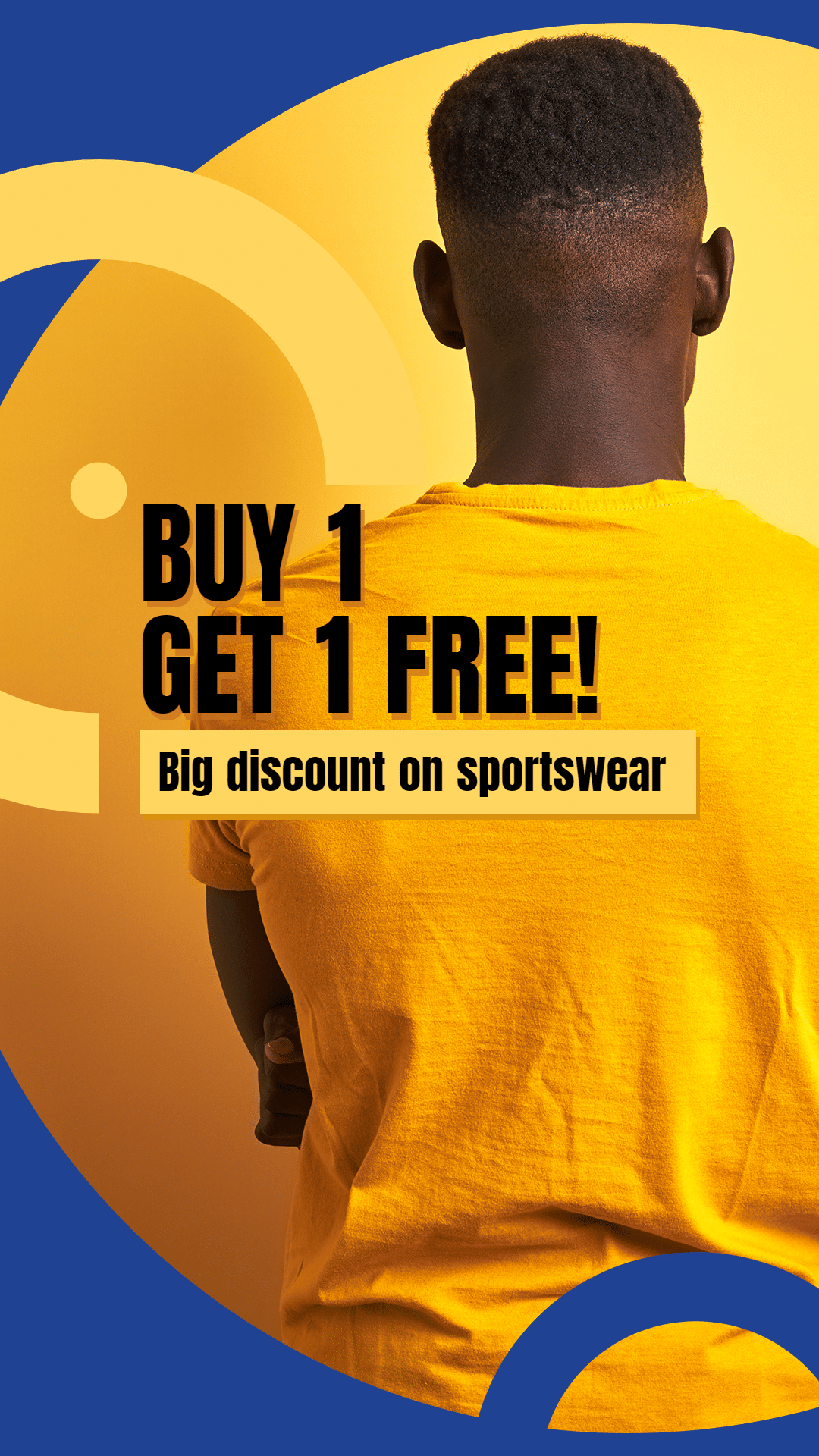 Yellow Color Block Simple Sportswear Promotion Ecommerce Story预览效果