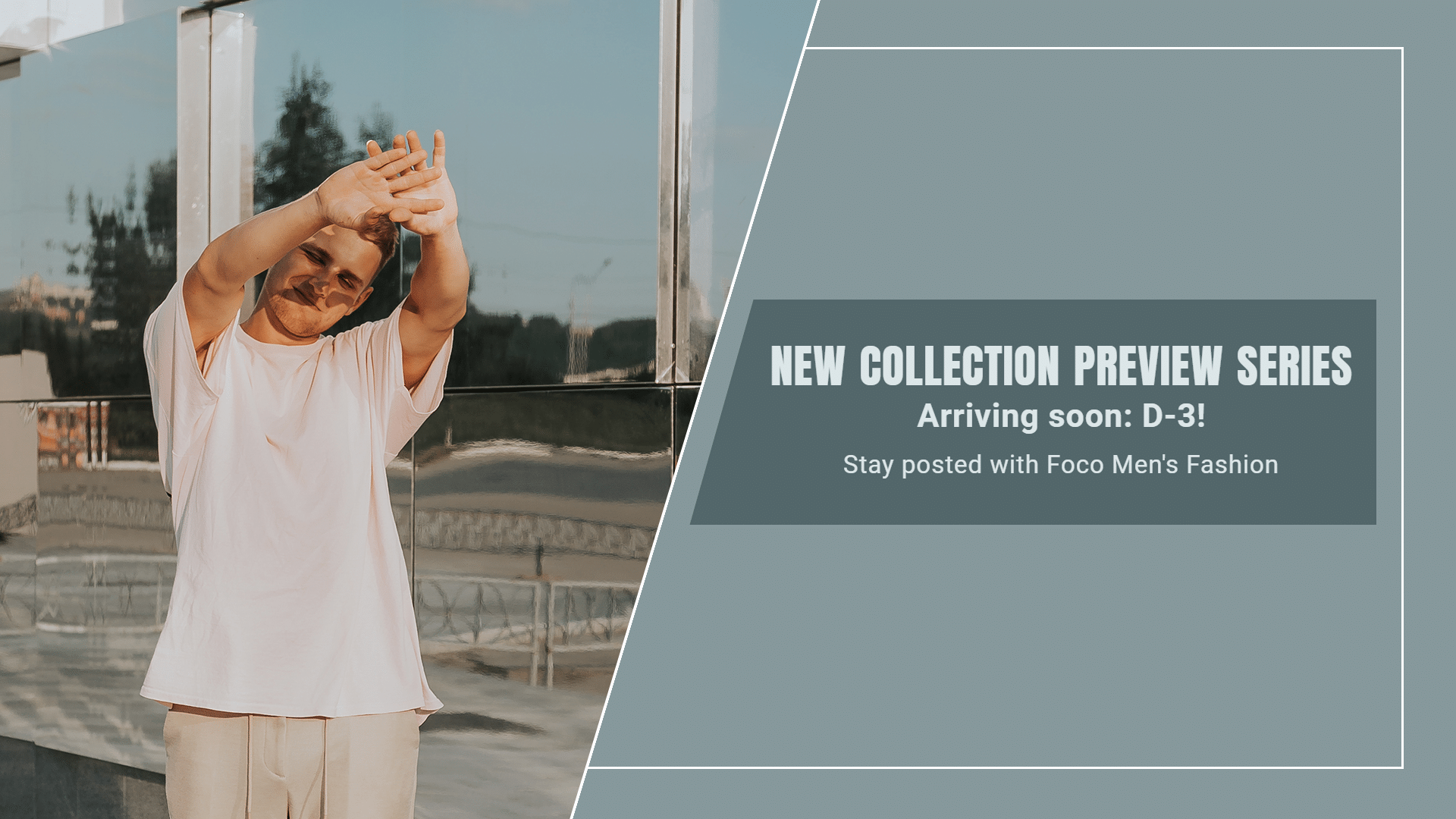 Fashion Men's Wear New Arrival Display Facebook Cover