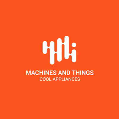 Minimalist Style Electronic Machines Appliances Logo Image