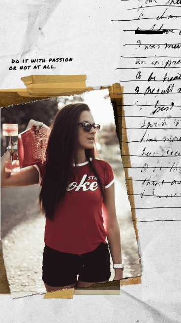 Retro Paper Background Handwritting Text Woman Instagram Story预览效果