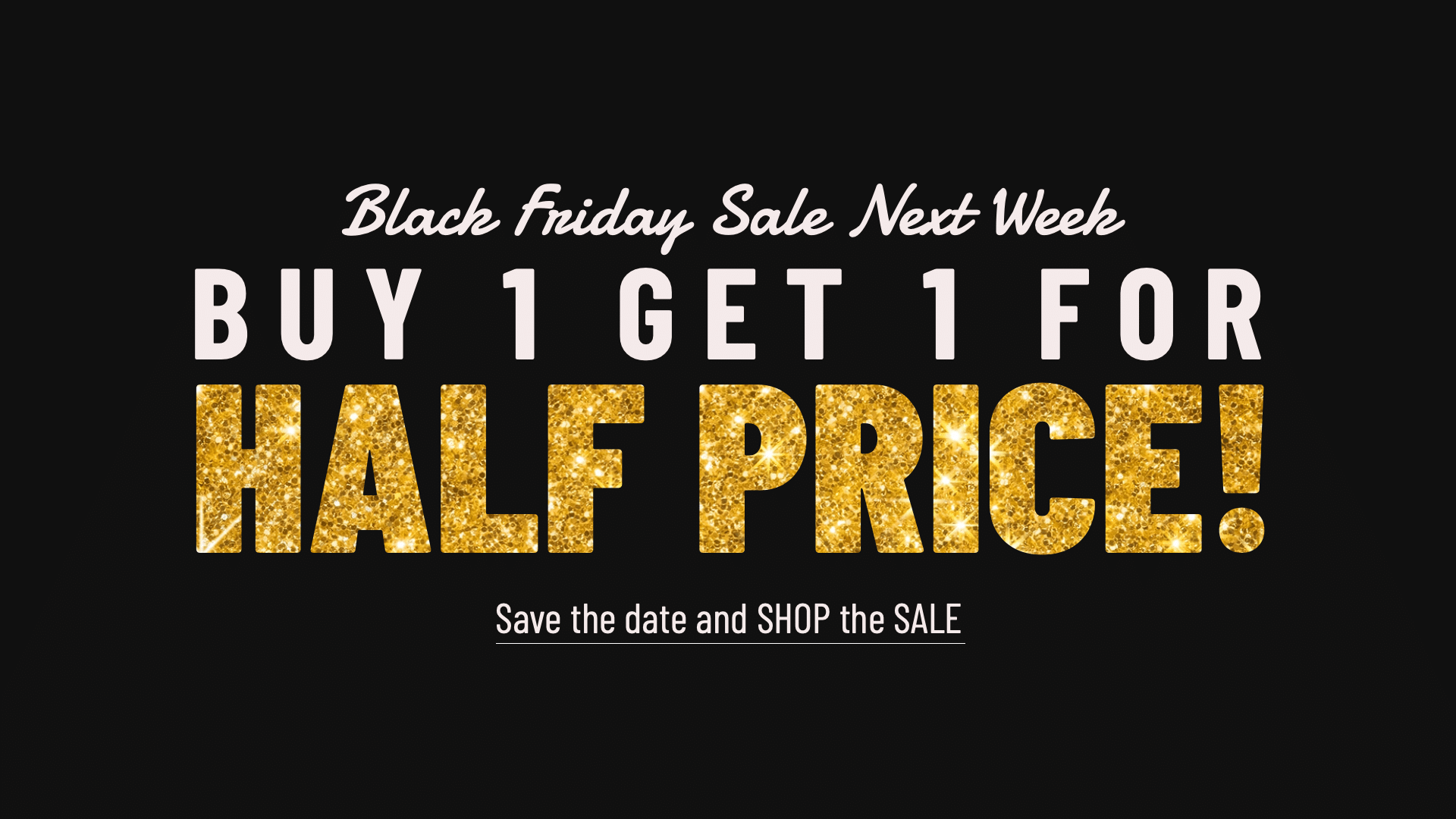 Half-Price Discount Black Friday Ecommerce Banner预览效果