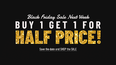 Half-Price Discount Black Friday Ecommerce Banner