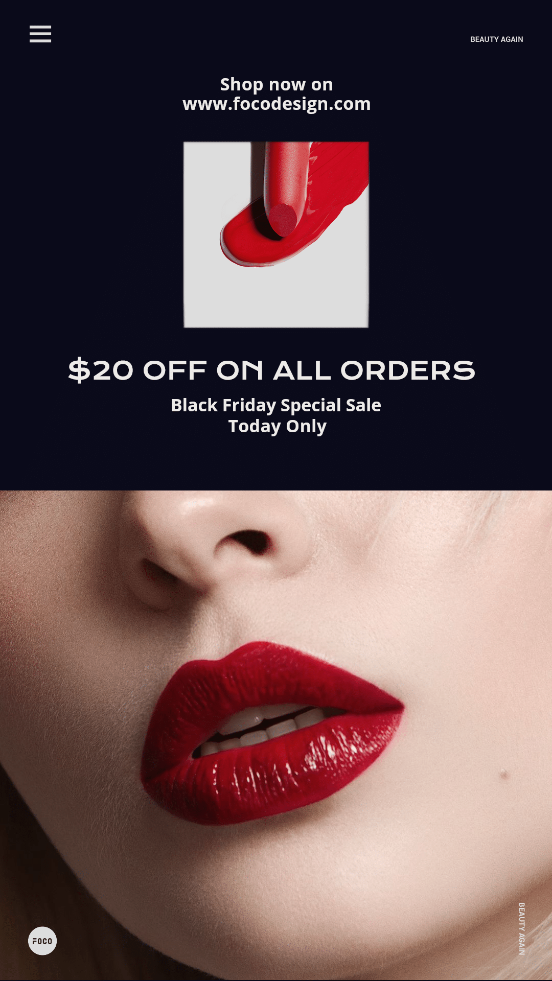 Black Friday Lipsticks Sale Ecommerce Story预览效果