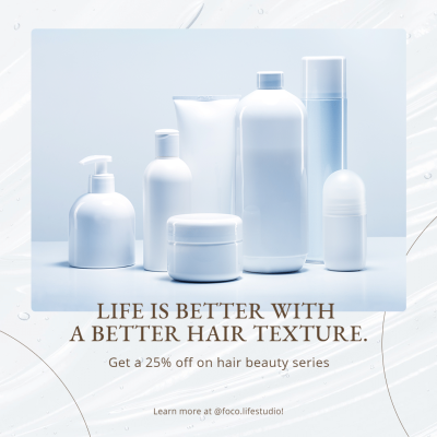 Simple Hair Beauty Series Discount Promo Instagram Post