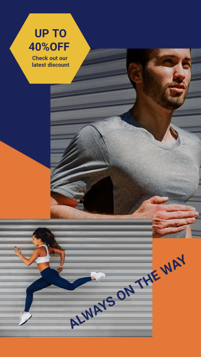 Hexagon Element Simple Sportswear Promotion Ecommerce Story
