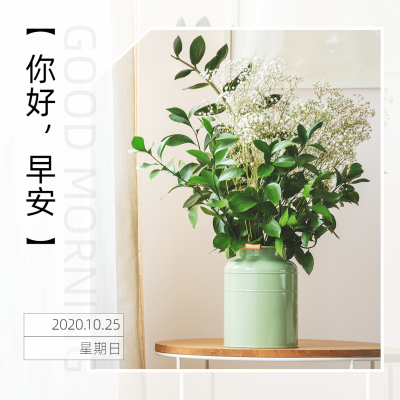 方形日签早安简约实景静物