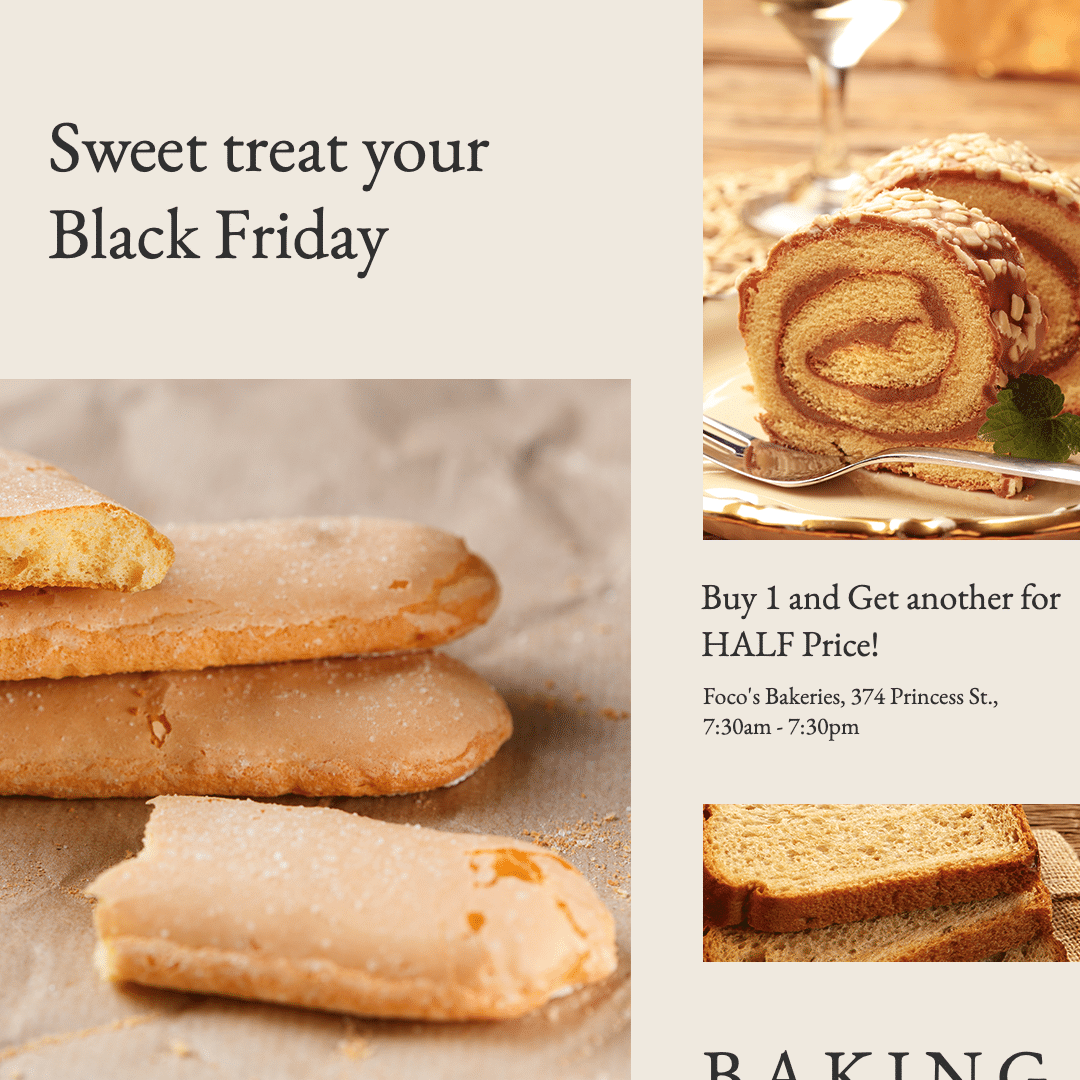 Black Friday Dessert Promotion Ecommerce Product Image预览效果