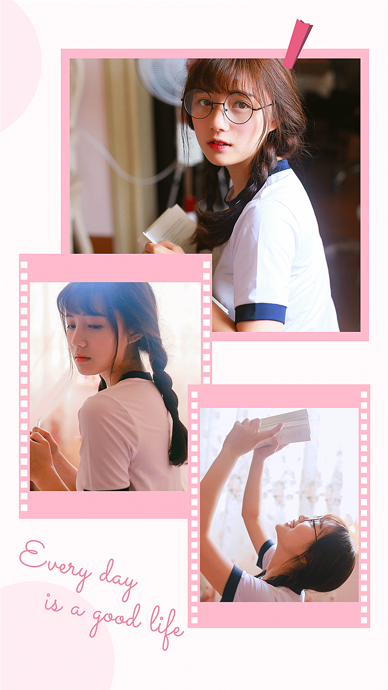 简约胶片晒图晒照晒生活竖版海报