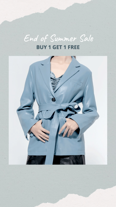 Female Clothes end of Summer  Sale Ecommerce Story