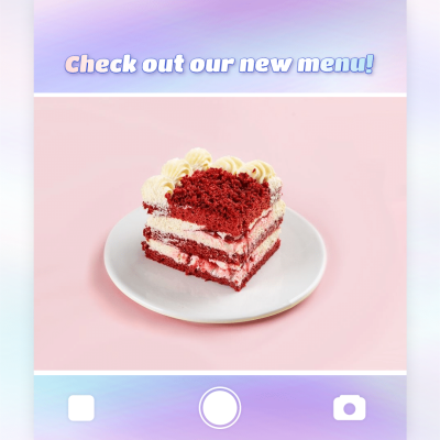 Camera Interface Simulation Cute Style Dessert New Menu Ecommerce Product Image