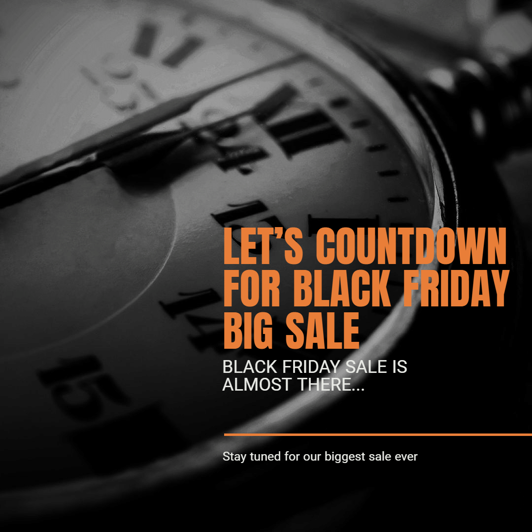 Black Friday Start Countdown Promotion Ecommerce Product Image