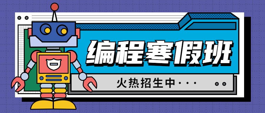 少儿编程寒假班招生首图预览效果