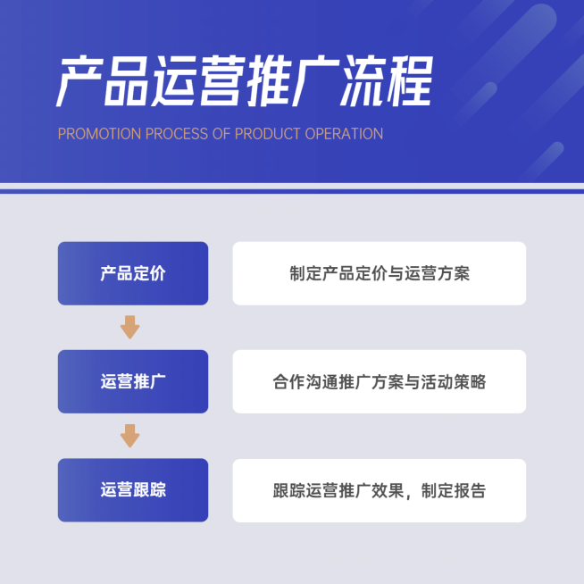 产品运营推广流程方形图表海报预览效果