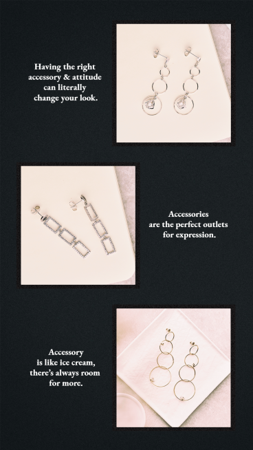 Jewelry Accessories Promotion Template Fashion Simple Style Poster Ecommerce Story预览效果