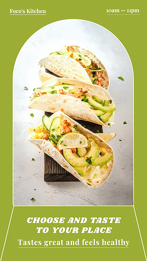 Delicious Food Exotic Cuisine Simple Style Poster Ecommerce Story