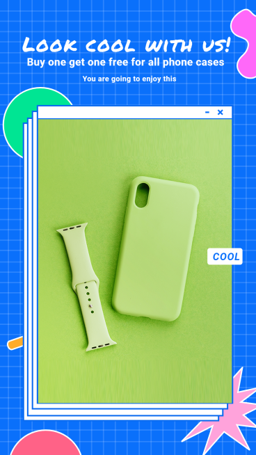 Creative Phone Cases Display Ecommerce Story预览效果