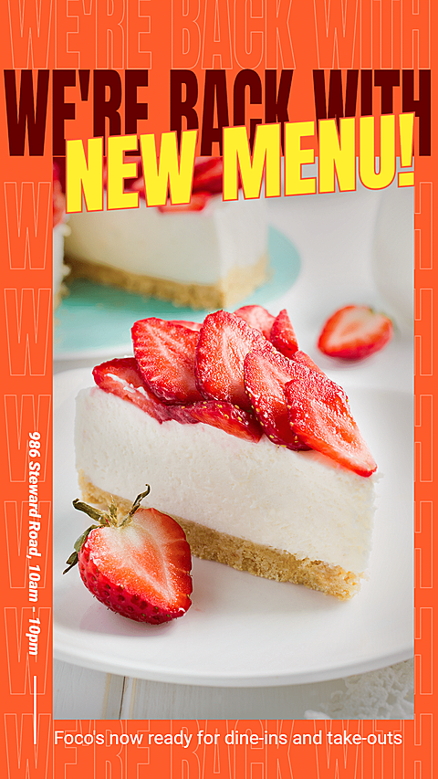 Creative Style Bake New Menu Ecommerce Story