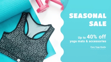 Simple Yoga Accessories Promotion Ecommerce Banner