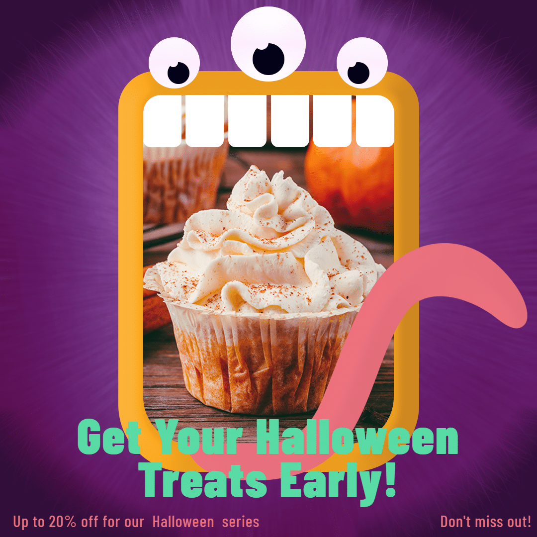Cute Halloween Bakeries Promotion Ecommerce Product Image