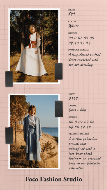Fashion Women's Wear Display Ecommerce Story预览效果