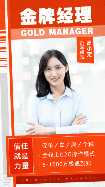 形象打造金融保险商务杂志竖版海报预览效果