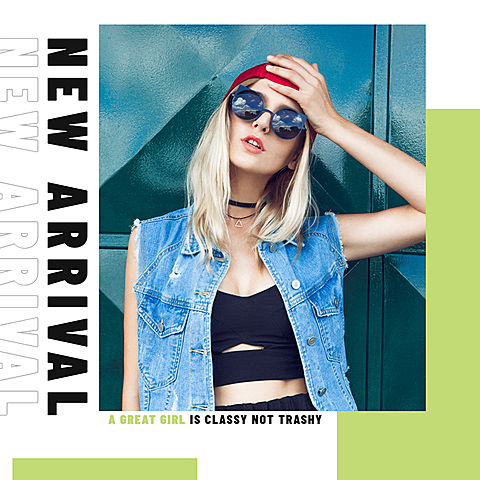 Green Rectangle Element Fashion Women's Wear New Arrival Ecommerce Product Image