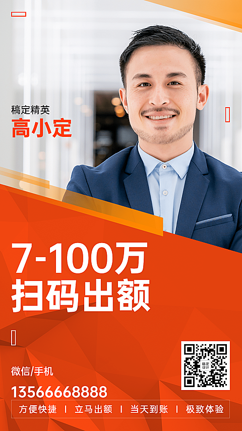 形象打造金融保险竖版海报
