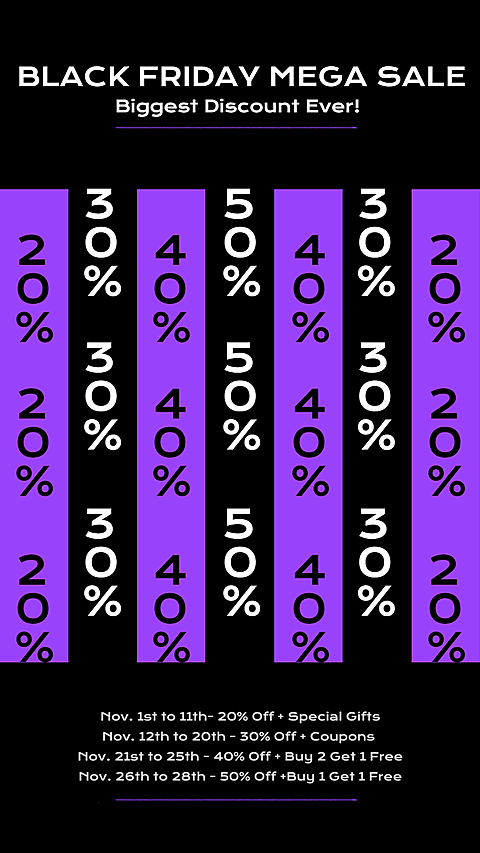 Purple Rectangle Element Fashion Black Friday Promotion Ecommerce Story