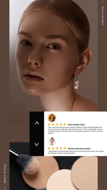 Female Cosmetics Powder Ecommerce Story预览效果
