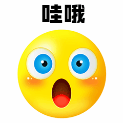 惊讶震惊3D动态表情包预览效果