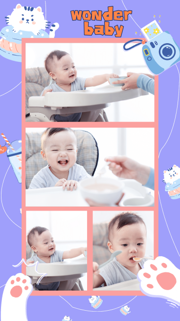 拼图晒照萌娃多图童真可爱预览效果