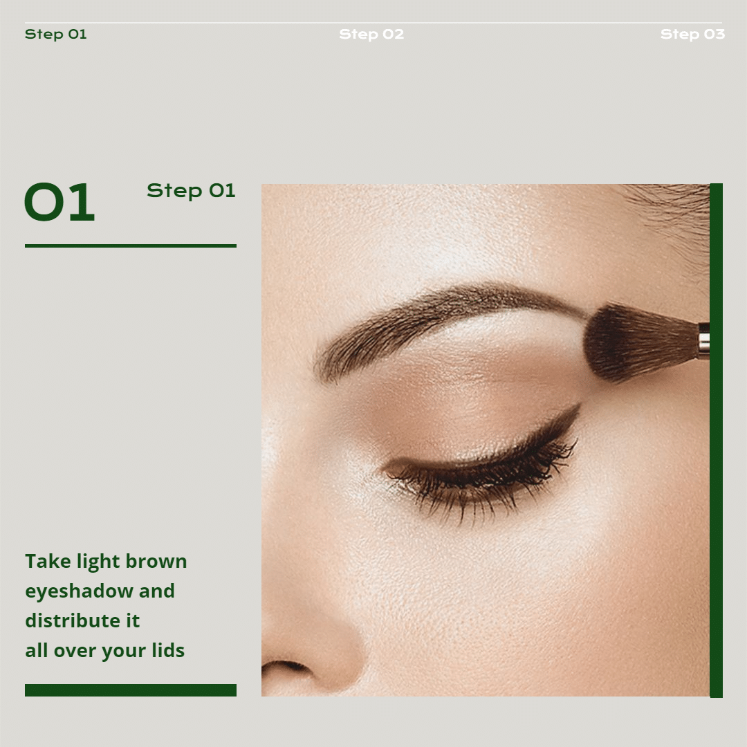 Green Line Element Simple Eyeshadow Use Step Ecommerce Product Image