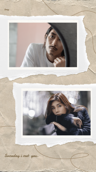 拼图撕裂边框展示晒图预览效果