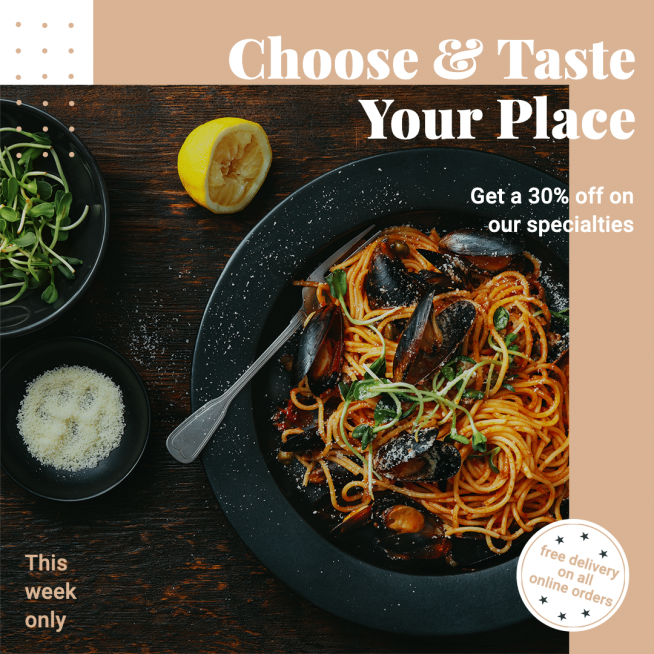 Restaurant Food Discount and Freed Delivery Promo Ecommerce Product Image预览效果