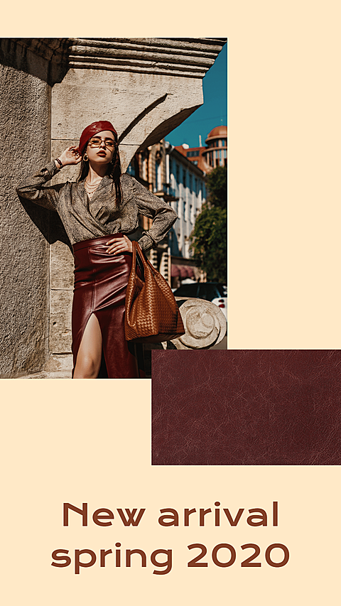 Pink Background Clothing Bags New Arrival Simple Fashion Style Polaroid Simulation Instagram Story