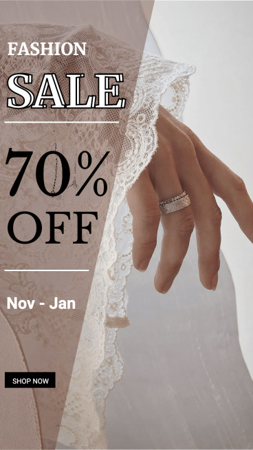 Fashion Women's Ring Detail Disccount Sale Instagram Story预览效果