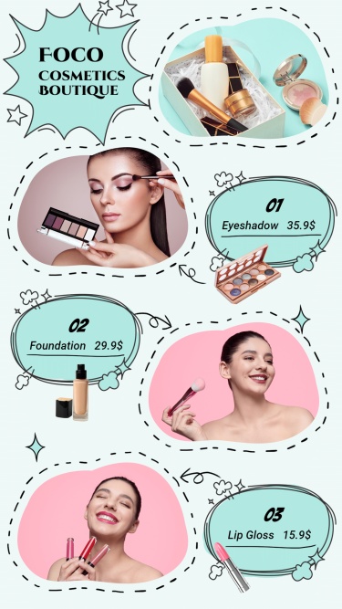 Fashion Cosmetics Display Ecommerce Story