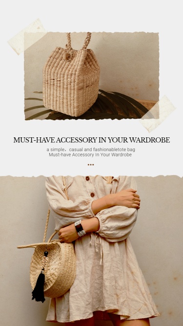 Clothing Bags Photos Fashion Simple Style Poster Ecommerce Story