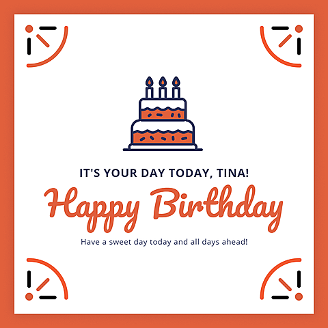 Birthday Card Design Fashion Simple Style Poster Ecommerce Product