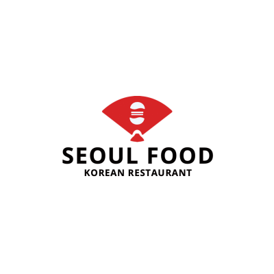 Simple Fashion Style Korean Restaurant Logo Image