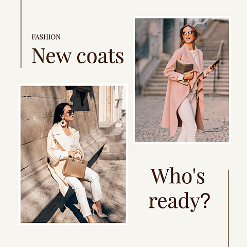 Fashion New Coats Display Ecommerce Product Image